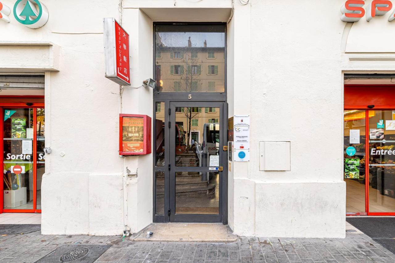 Studio Travel 24M2, 120M Vieux-Port ,Clim , Wifi ,Acces Autonome Avec Code Marseilles Buitenkant foto